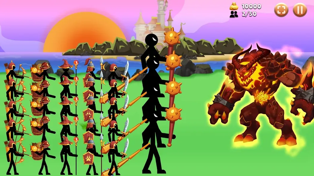 Скачать Stick Battle : War of Stick [MOD: безлимитные деньги и оружие] — скриншот 4