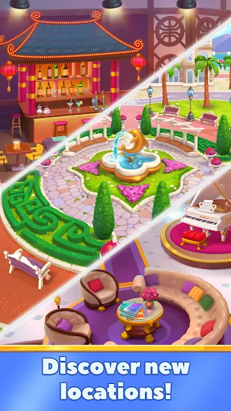 Скачать Emily's Hotel Solitaire [MOD: безлимитные монеты и подсказки] на телефон — скриншот 2