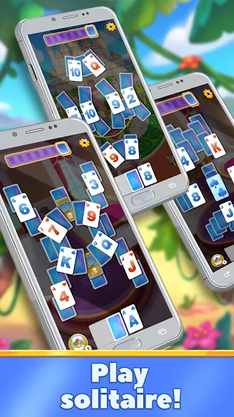 Скачать Emily's Hotel Solitaire [MOD: безлимитные монеты и подсказки] на телефон — скриншот 4