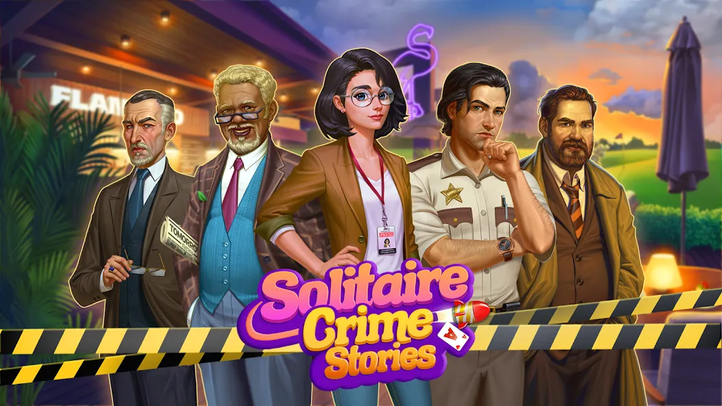 Взломанная Solitaire Crime Stories [MOD: безлимитные подсказки и жизни] на Андроид — скриншот 5