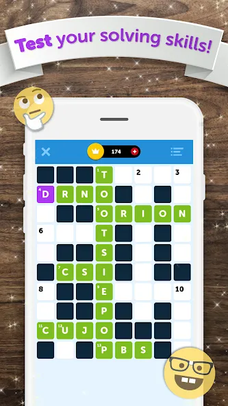 Скачать Crossword Quiz [MOD: открыты все ответы и уровни] на телефон — скриншот 1