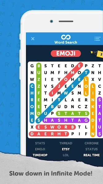 Скачать Infinite Word Search Puzzles [MOD: безлимитные подсказки и монеты] на телефон — скриншот 4