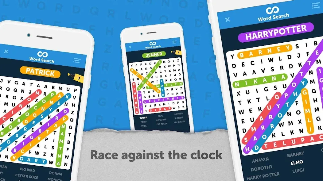 Скачать Infinite Word Search Puzzles [MOD: безлимитные подсказки и монеты] на телефон — скриншот 5