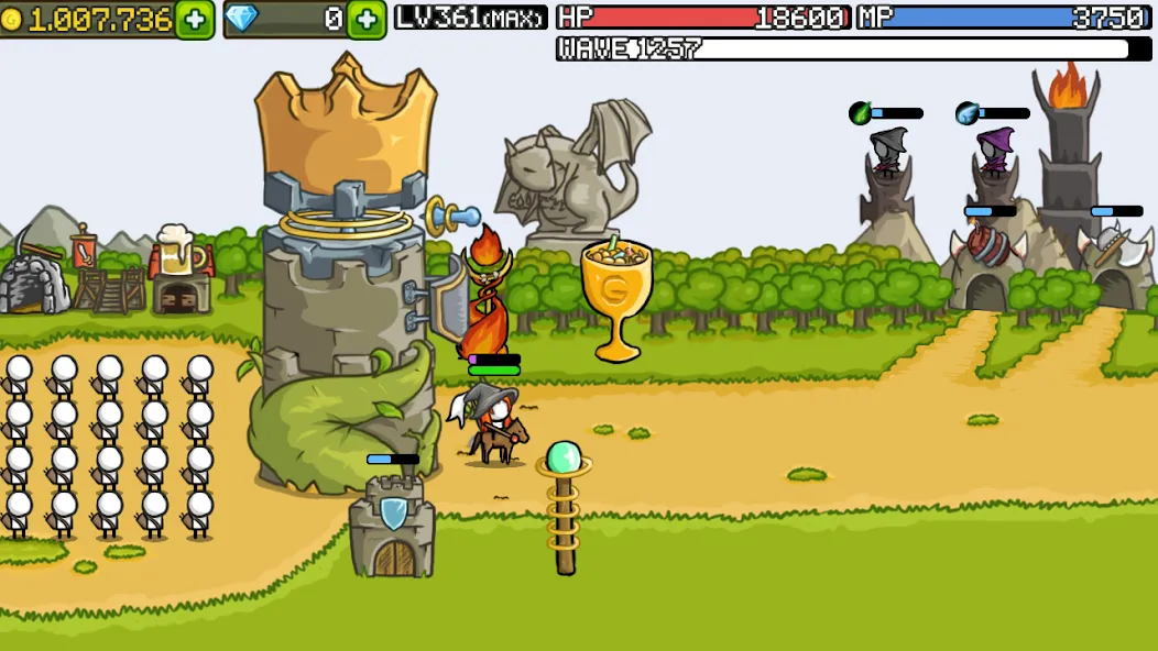 Скачать Grow Castle - Tower Defense [MOD: безлимитные деньги и усиленные башни] — скриншот 5