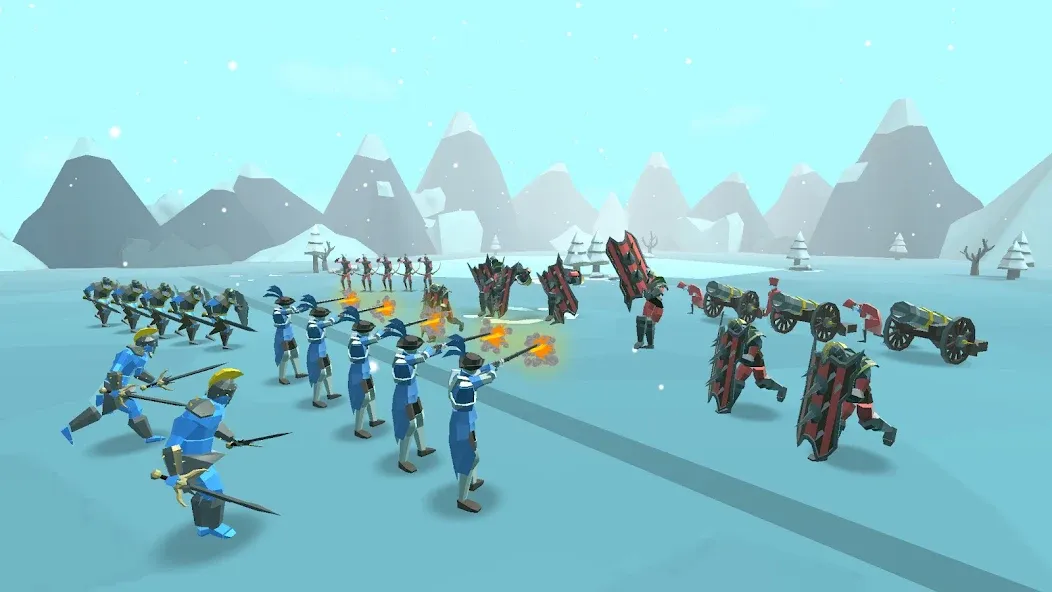 Взломанная Epic Battle Simulator 2 [MOD: безлимитные ресурсы и разблокированы войска] на Андроид — скриншот 1