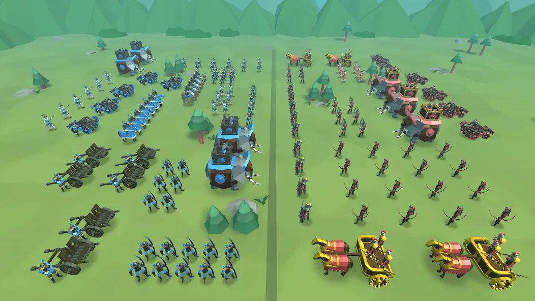 Взломанная Epic Battle Simulator 2 [MOD: безлимитные ресурсы и разблокированы войска] на Андроид — скриншот 2