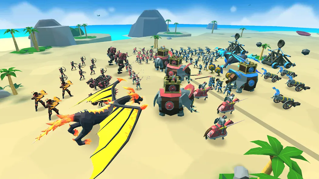 Взломанная Epic Battle Simulator 2 [MOD: безлимитные ресурсы и разблокированы войска] на Андроид — скриншот 3