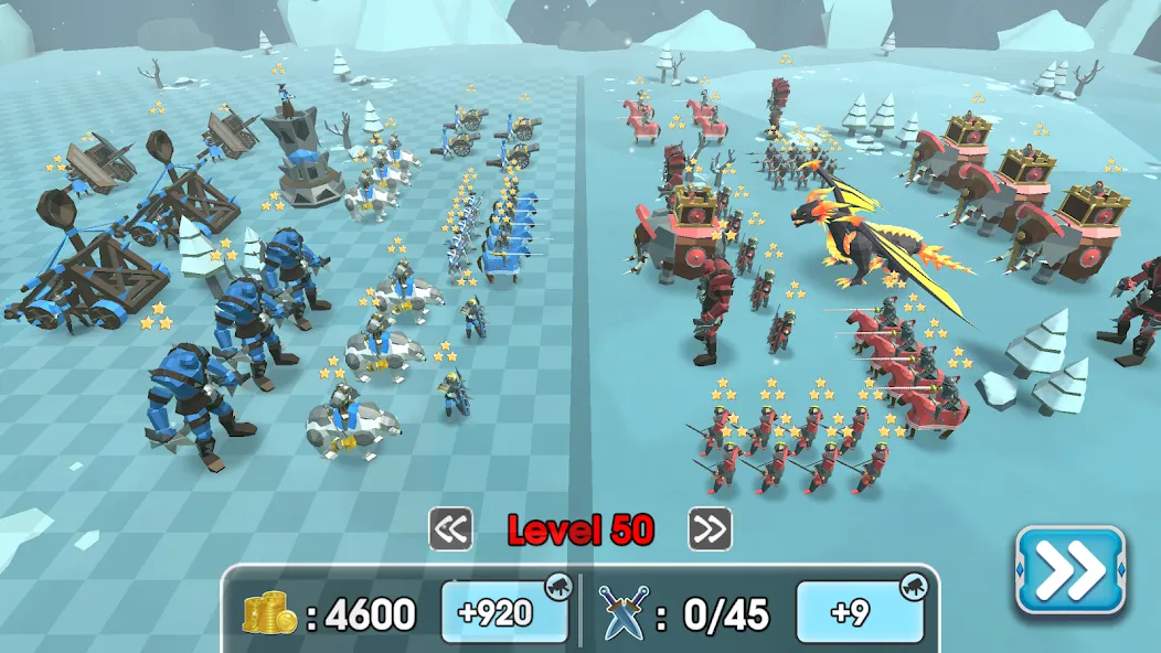 Взломанная Epic Battle Simulator 2 [MOD: безлимитные ресурсы и разблокированы войска] на Андроид — скриншот 5