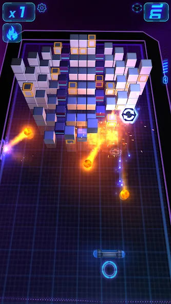 Скачать взлом Micro Breaker [MOD: неограниченные жизни и усиленный шар] — скриншот 1