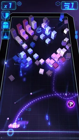 Скачать взлом Micro Breaker [MOD: неограниченные жизни и усиленный шар] — скриншот 3