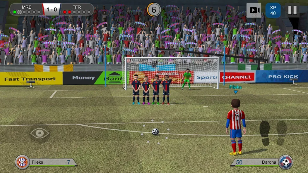 Взломанная Pro Kick Soccer [MOD: безлимитные деньги и энергия] на Андроид — скриншот 2