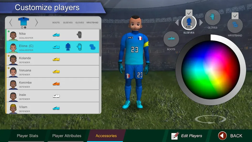 Взломанная Pro Kick Soccer [MOD: безлимитные деньги и энергия] на Андроид — скриншот 4