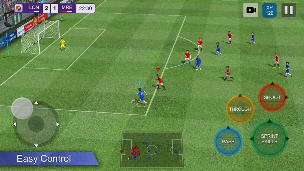 Скачать Pro League Soccer [MOD: безлимитные деньги и премиум открыт] на телефон — скриншот 1