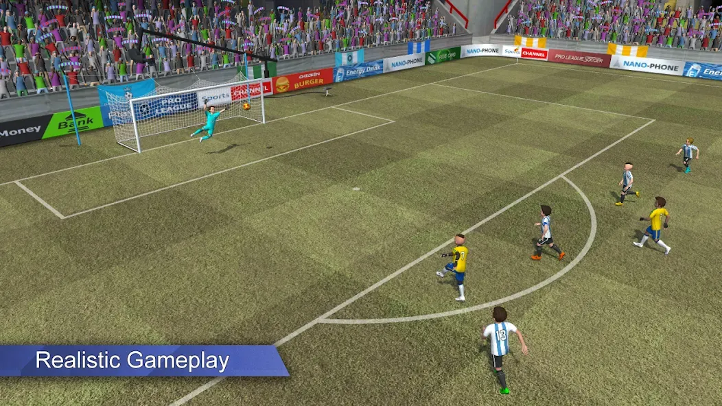 Скачать Pro League Soccer [MOD: безлимитные деньги и премиум открыт] на телефон — скриншот 2