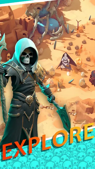 Necromancer Hero: Skeletons 3D [MOD: много денег и мощная армия] (Бесплатно / APK) — скриншот 3