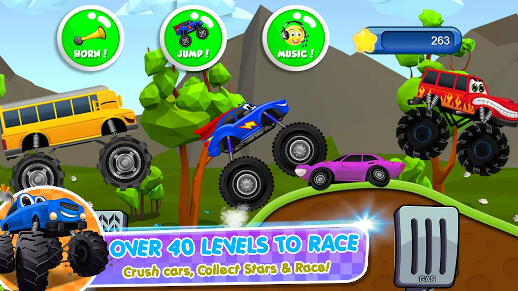 Monster Trucks Game for Kids 2 [MOD: без рекламы и всё открыто] последняя версия — скриншот 4
