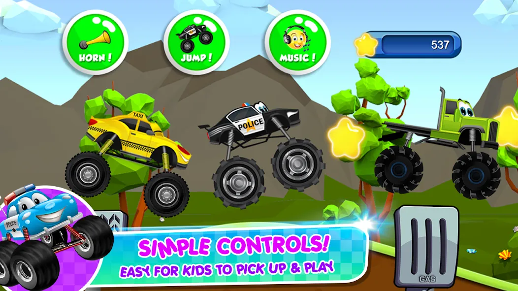 Monster Trucks Game for Kids 2 [MOD: без рекламы и всё открыто] последняя версия — скриншот 5