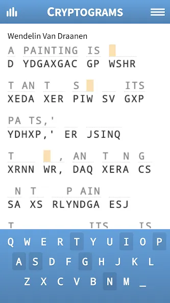 Скачать взлом Cryptograms · Decrypt Quotes [MOD: без рекламы и все цитаты открыты] — скриншот 1