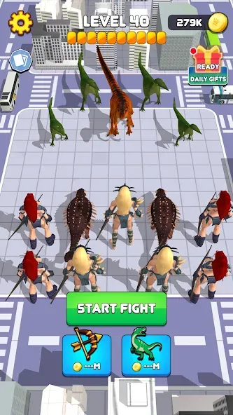 Dinosaur Monster Fight Battle [MOD: безлимитные деньги и мощные динозавры] (Бесплатно / APK) — скриншот 1