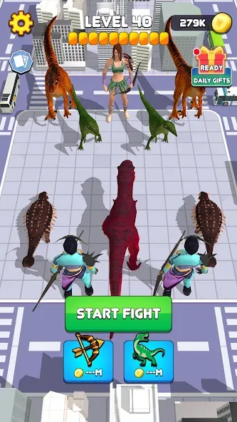 Dinosaur Monster Fight Battle [MOD: безлимитные деньги и мощные динозавры] (Бесплатно / APK) — скриншот 2