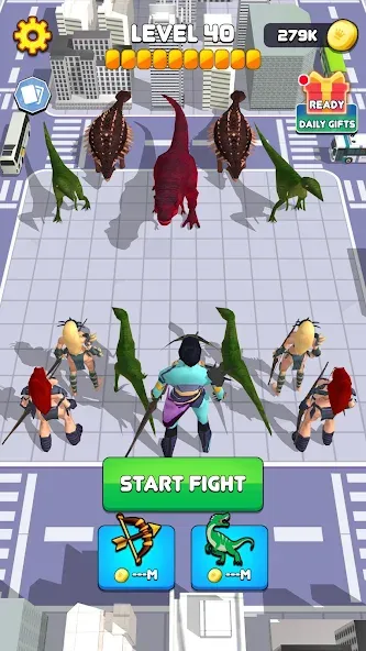 Dinosaur Monster Fight Battle [MOD: безлимитные деньги и мощные динозавры] (Бесплатно / APK) — скриншот 3