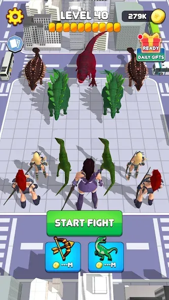 Dinosaur Monster Fight Battle [MOD: безлимитные деньги и мощные динозавры] (Бесплатно / APK) — скриншот 4