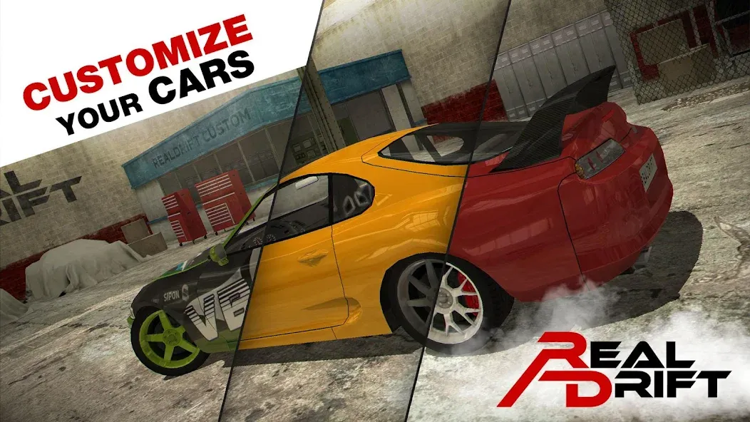 Скачать взлом Real Drift Car Racing Lite [MOD: безлимитные деньги и открыты все машины] — скриншот 3