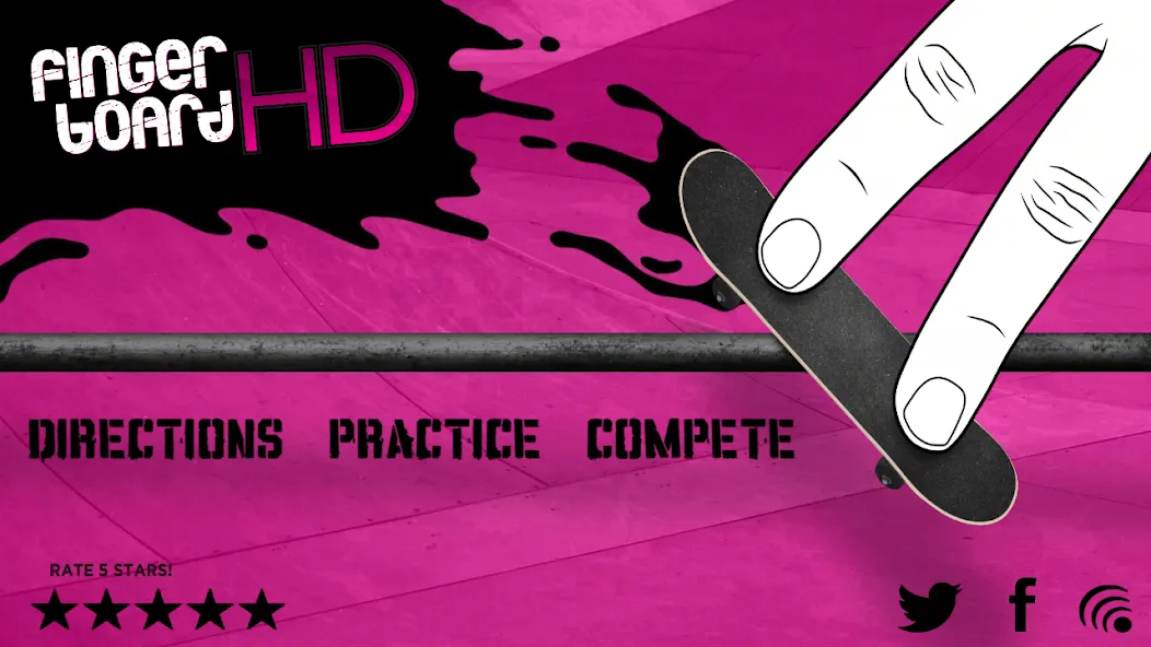 Скачать Fingerboard HD Skateboarding [MOD: безлимитные деньги и все доски открыты] — скриншот 1