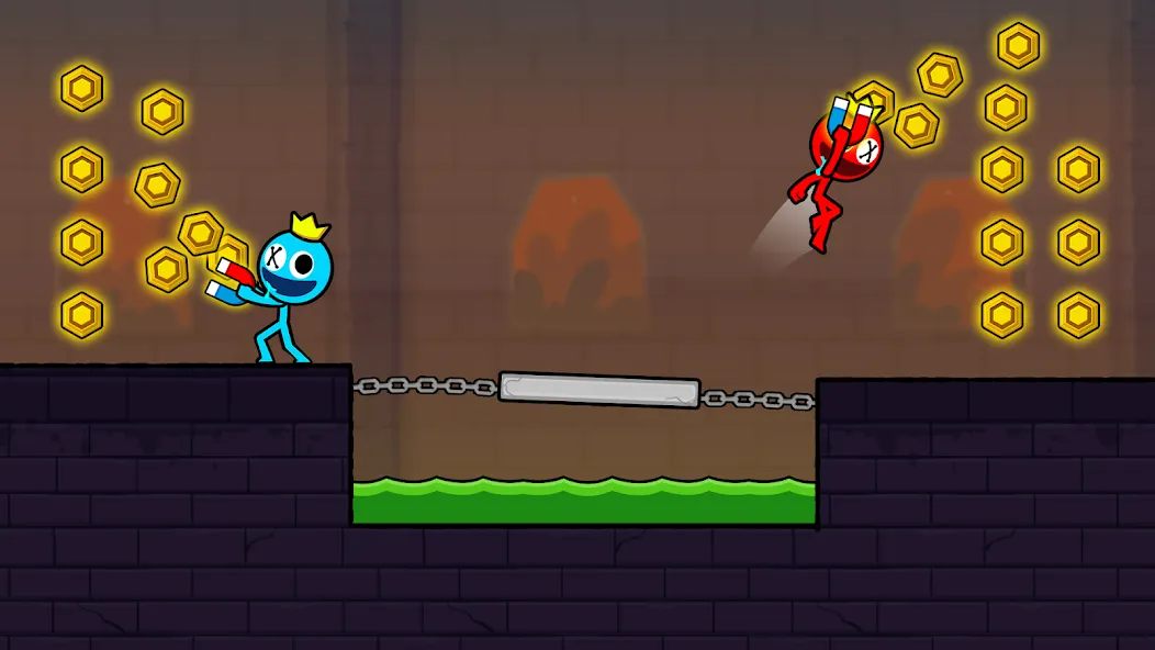 Red and Blue Stickman 2024 [MOD: открыты все уровни и скины] последняя версия — скриншот 3