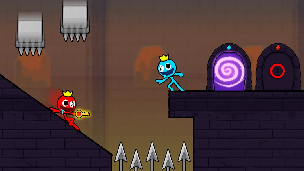 Red and Blue Stickman 2024 [MOD: открыты все уровни и скины] последняя версия — скриншот 4