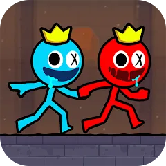 Red and Blue Stickman 2024 [MOD: открыты все уровни и скины] последняя версия