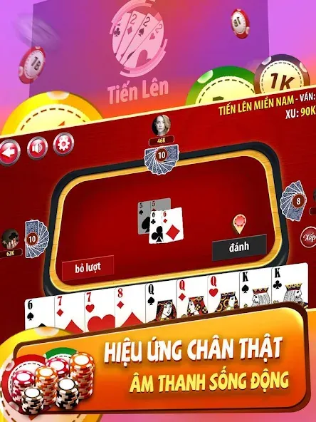 Скачать взлом Tiến Lên Miền Nam - Tien Len [MOD: без рекламы и бесконечные монеты] — скриншот 4