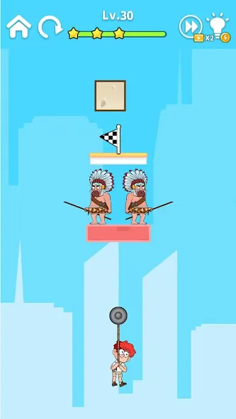 Zipline Rescue: Physics Game [MOD: безлимитные деньги и все уровни] на Андроид — скриншот 3
