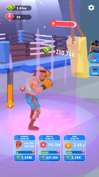 Скачать Tap Punch - 3D Boxing [MOD: безлимитные деньги и урон] на телефон — скриншот 3