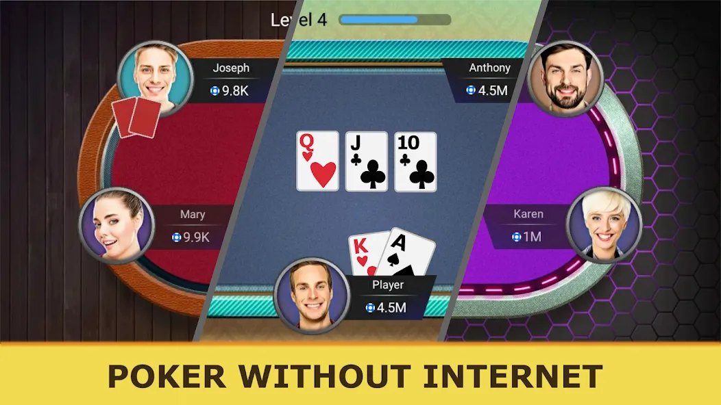 Скачать Poker Offline: Texas Holdem [MOD: безлимитные фишки и всё открыто] на телефон — скриншот 2