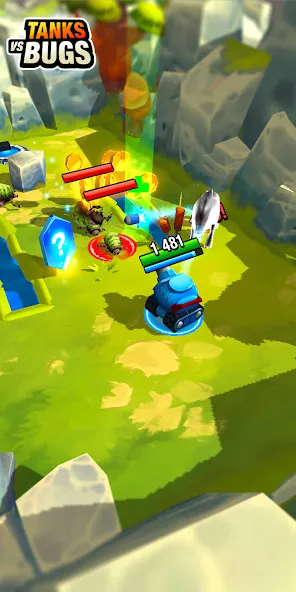 Tanks vs Bugs [MOD: безлимитные деньги и мощные танки] (Бесплатно / APK) — скриншот 2