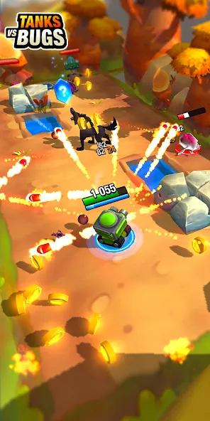 Tanks vs Bugs [MOD: безлимитные деньги и мощные танки] (Бесплатно / APK) — скриншот 3