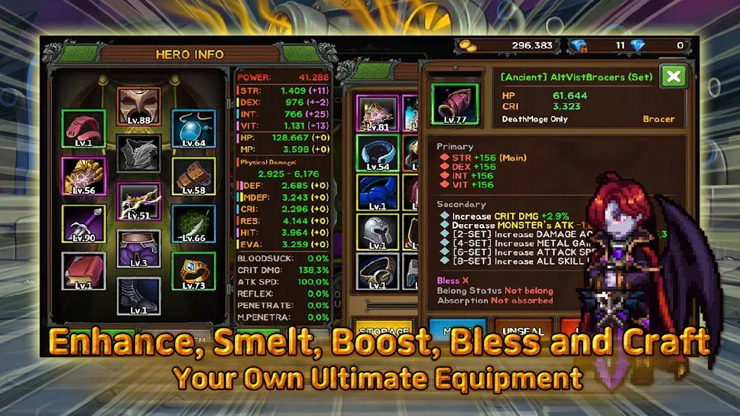 Скачать взлом Bless & Magic: Idle RPG game [MOD: безлимитные деньги и ресурсы] — скриншот 1
