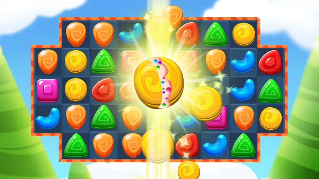 Cookie Jelly Match [MOD: безлимитные жизни и подсказки] последняя версия — скриншот 2