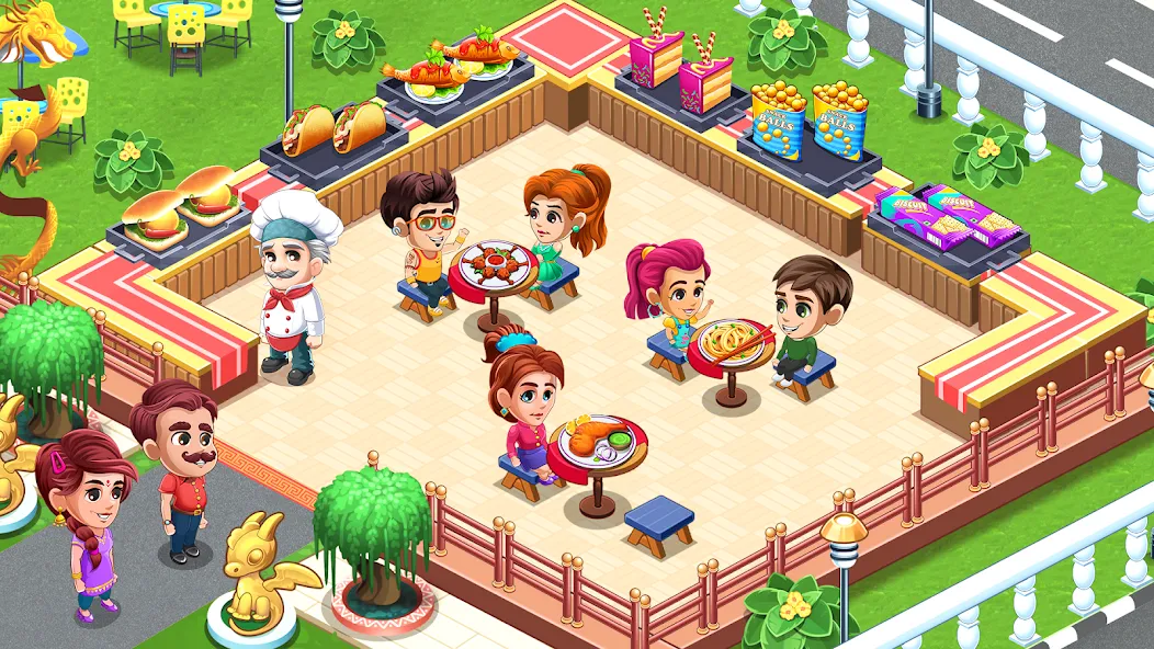 Взломанная Cooking Restaurant Kitchen [MOD: безлимитные деньги и все блюда открыты] на Андроид — скриншот 4