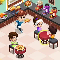 Взломанная Cooking Restaurant Kitchen [MOD: безлимитные деньги и все блюда открыты] на Андроид