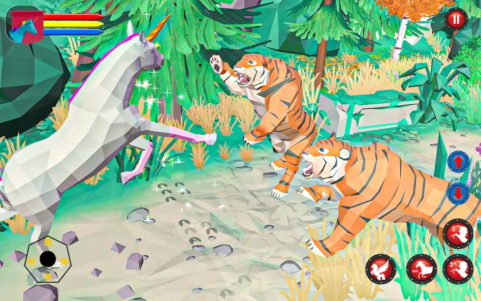 Взломанная Flying Unicorn Pegasus Games [MOD: бесконечная энергия и быстрый полёт] на Андроид — скриншот 3