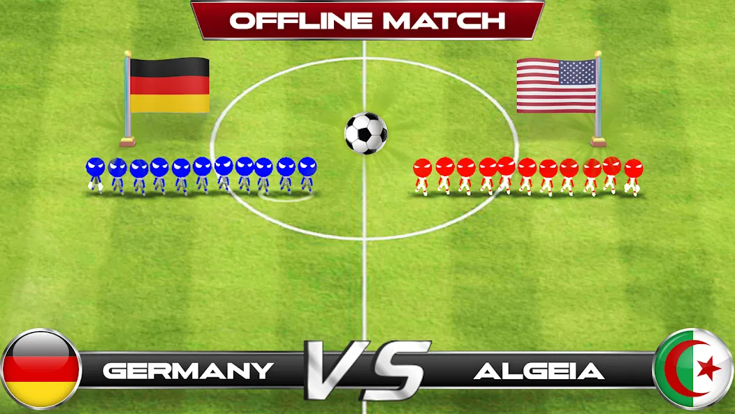 Stickman Soccer Football Game [MOD: безлимитные монеты и открыты все команды] последняя версия — скриншот 1