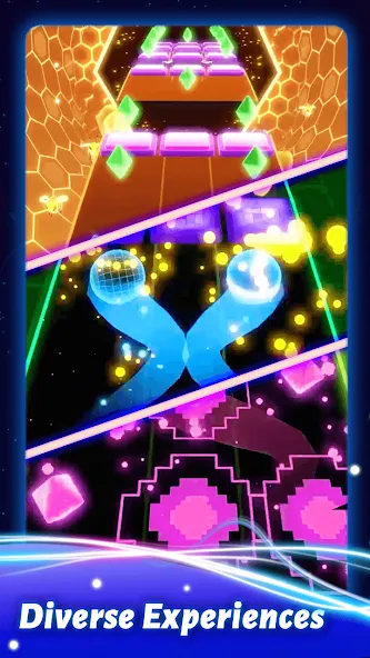 Взломанная Rolling Twins: Music Ball Rush [MOD: безлимитные деньги и алмазы] на Андроид — скриншот 5