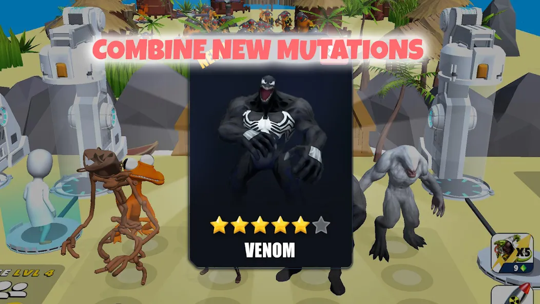 Grimace monster playground [MOD: безлимитные ресурсы и открыты все уровни] на Андроид — скриншот 3