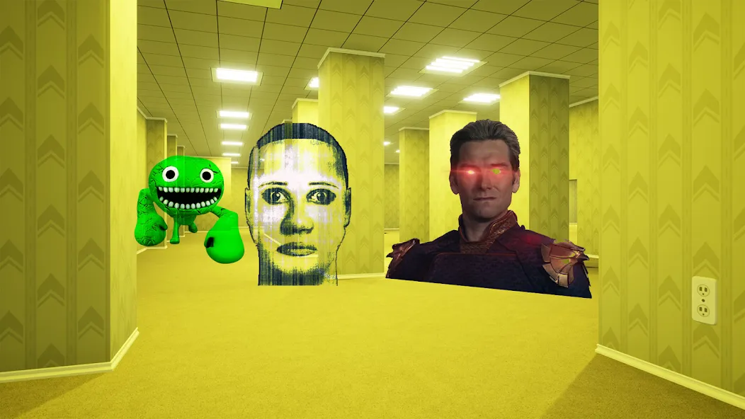 Nextbots In Backrooms: Shooter [MOD: безлимитные патроны и бессмертие] последняя версия — скриншот 3