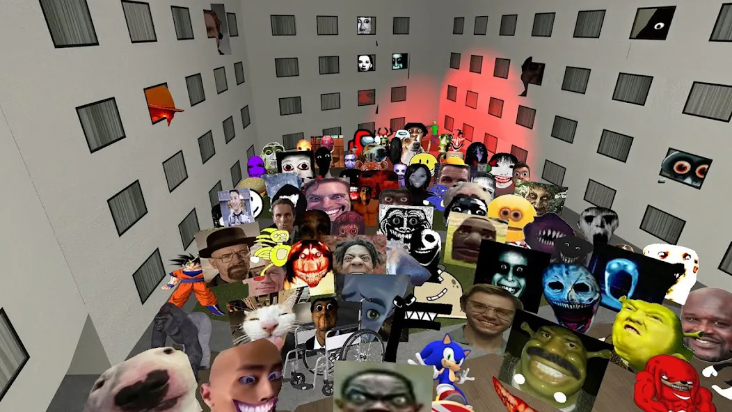Nextbots In Backrooms: Shooter [MOD: безлимитные патроны и бессмертие] последняя версия — скриншот 4