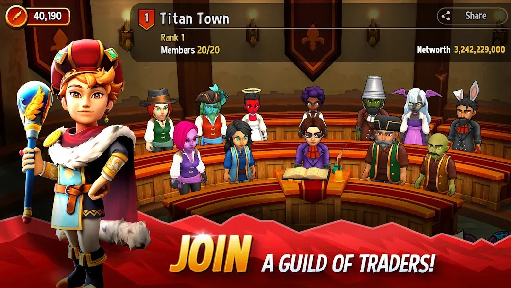 Скачать взлом Shop Titans: RPG Idle Tycoon [MOD: безлимитные деньги и ресурсы] — скриншот 5
