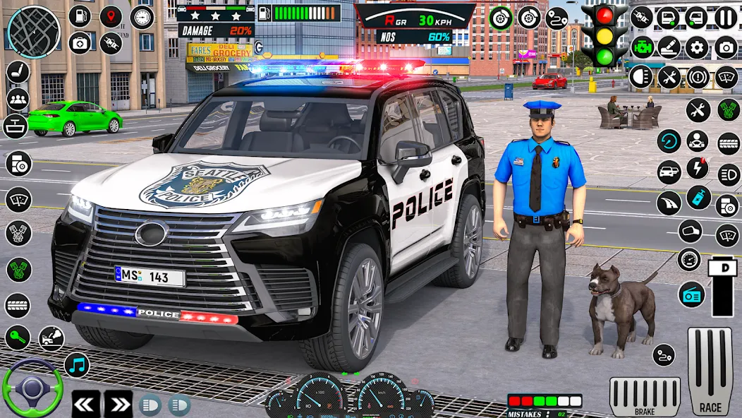 Скачать US Police Car Parking - King [MOD: безлимитные деньги и все машины] — скриншот 1