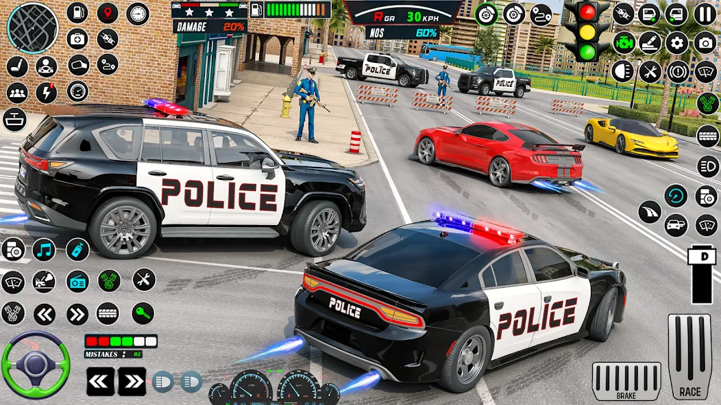 Скачать US Police Car Parking - King [MOD: безлимитные деньги и все машины] — скриншот 2